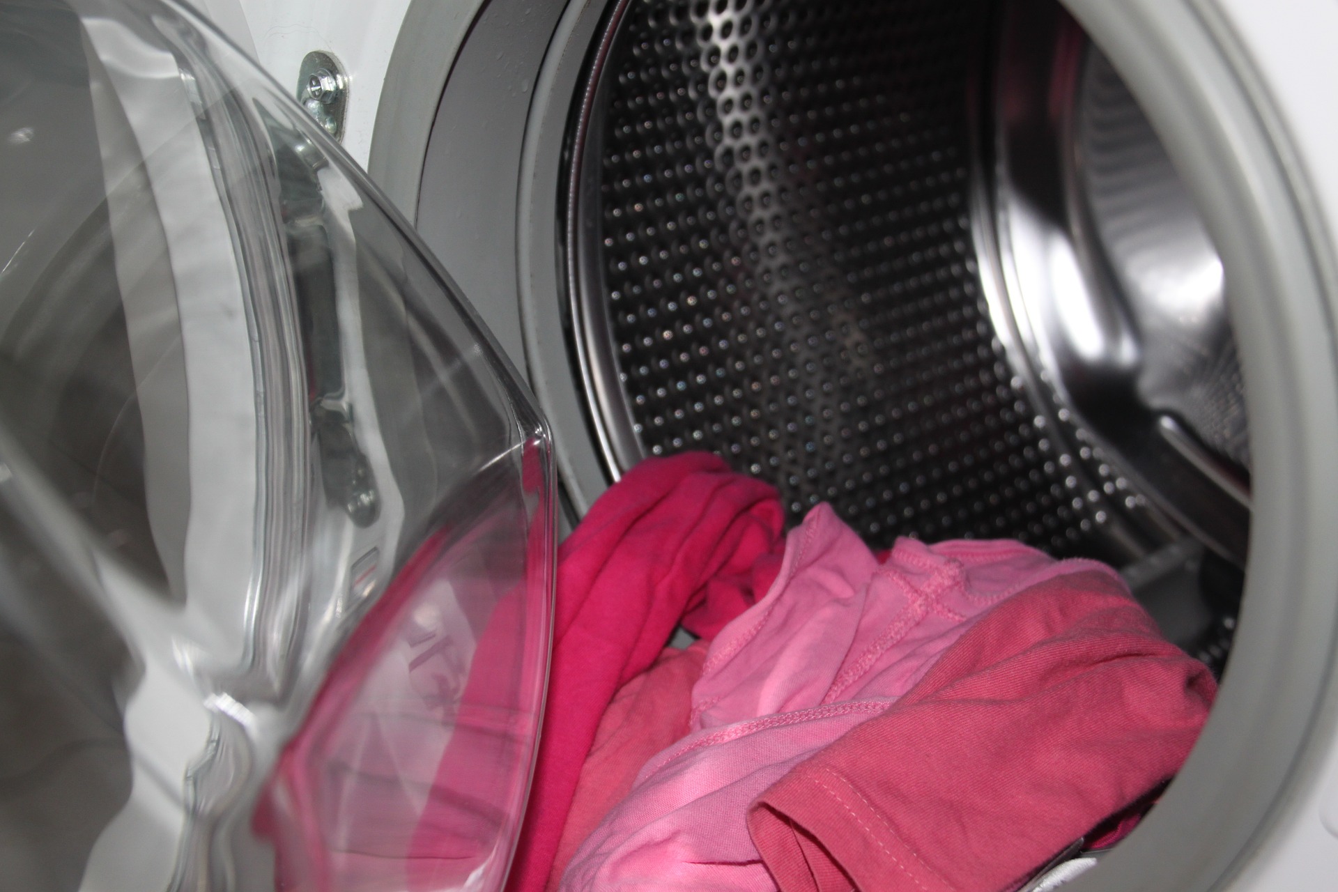 washing machine with clothes