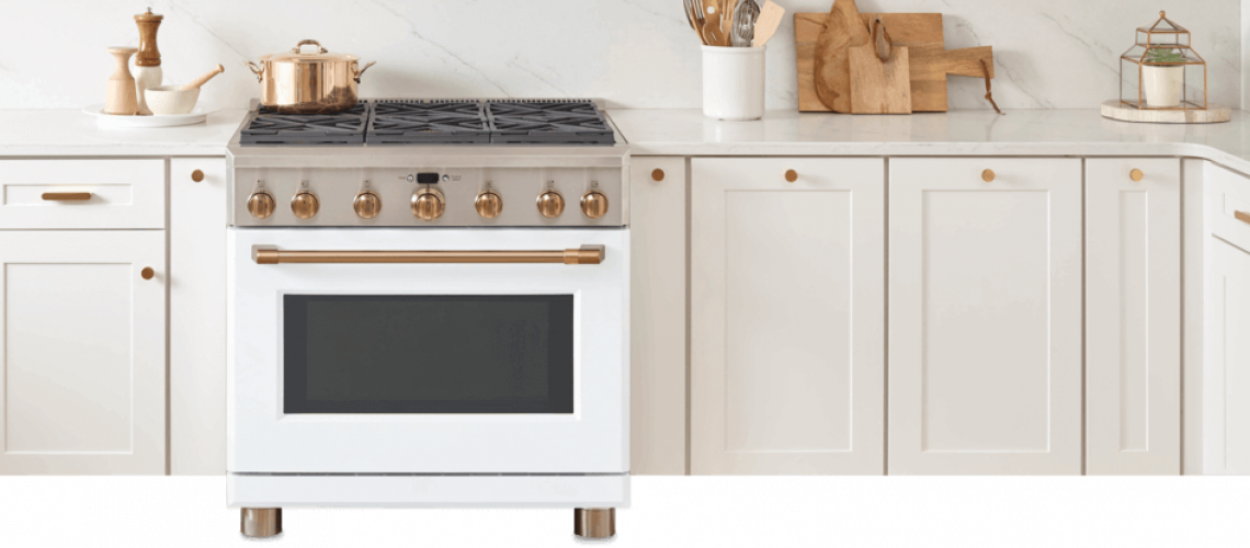 ge cafe matte white oven